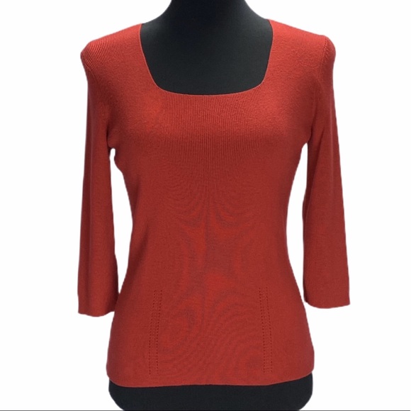 Dress Barn Sweaters - Dressbarn Red 3/4 Sleeve Sweater.      409